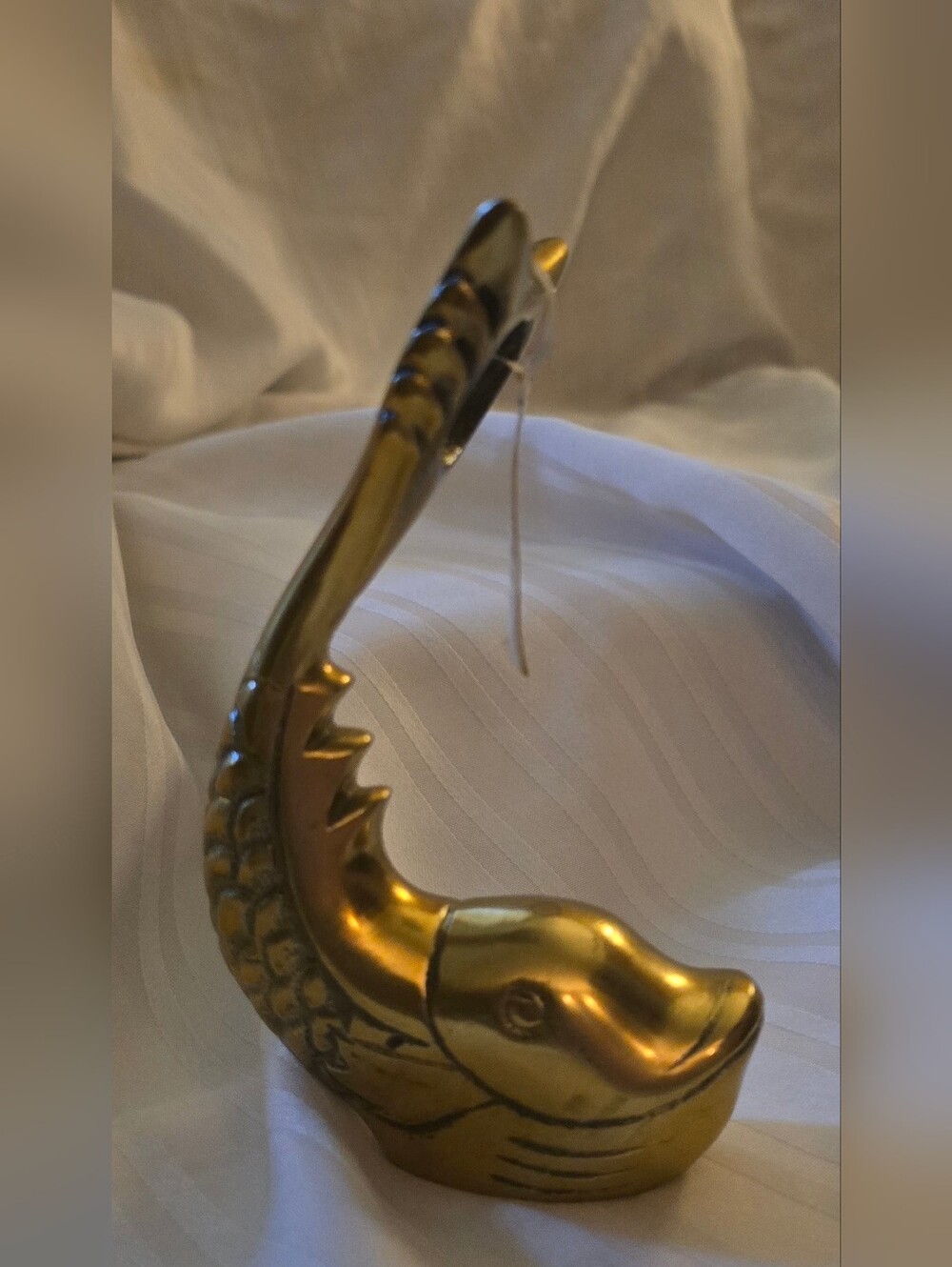 Hallmark Home Brass Bottle Opener Koi Fish Figurine Vintage Tag Attached